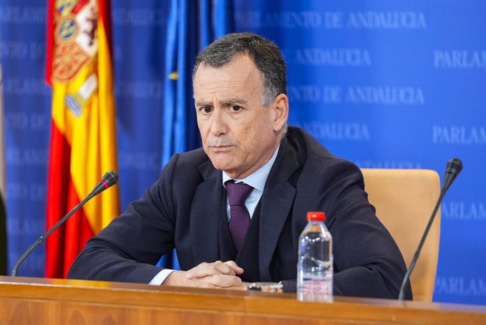 El portavoz adjunto del Grupo Parlamentario Popular, Pablo Venzal, este miércoles en rueda de prensa.