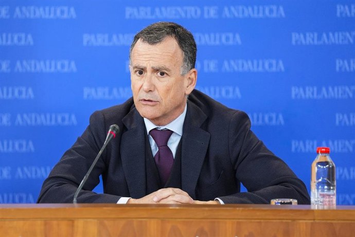 El portavoz adjunto del Grupo Parlamentario Popular, Pablo Venzal, este miércoles en rueda de prensa.  