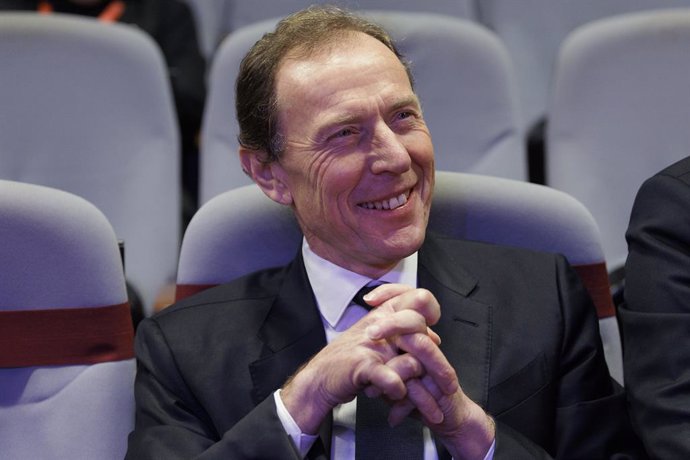 Emilio Butragueno of Real Madrid is seen during the draw of round of 8 for Copa del Rey celebrated at Ciudad de futbol de Las Rozas in Madrid on January 20, 2025, in Las Rozas, Spain.