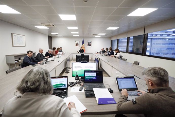 Un instant de la reunió del pacte d'Estat per a l'acord amb a l'UE