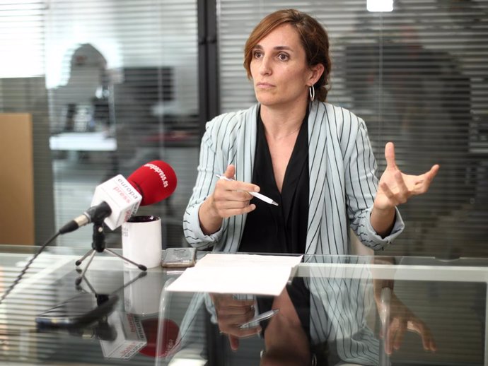 Archivo - Arxiu - La recentment triada líder de Més Madrid en la Comunitat de Madrid, Mónica García, durant una entrevista per a Europa Press, a Madrid (Espanya) a 17 de juliol del 2020.