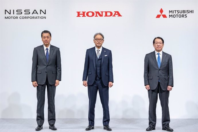 Archivo - Nissan, Honda y Mitsubishi abandonan oficialmente sus negociaciones de 'megafusión'.