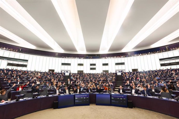 Sesión de votación en el pleno del Parlamento Europeo en Estrasburgo