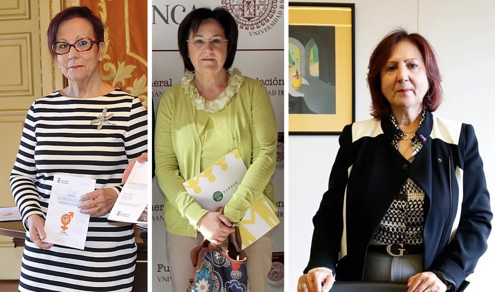 Ascensión, Patrocinio y Teresa, mujertes distinguidas por el Ayuntamiento de Salamanca.