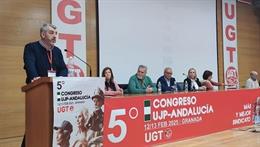 Oskar Martín ha intervenido en el congreso regional de UJP-UGT de Andalucía