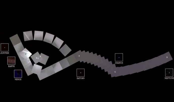 Seis planetas del Sistema Solar fuero fotografiados por Voyager 1 en 1990