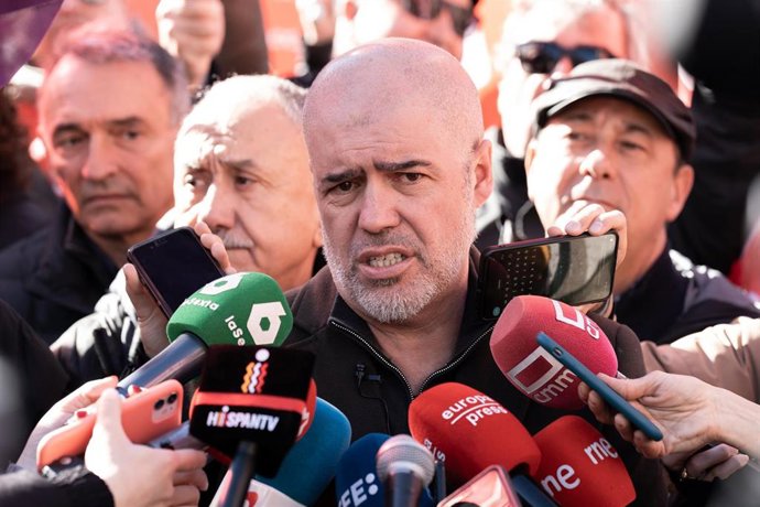 El secretario general de CCOO, Unai Sordo, en una foto de archivo.