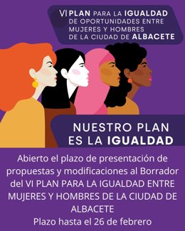 Cartel promocional del Plan de Igualdad.
