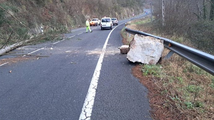 Foto del argayo en Los Corrales de Buelna