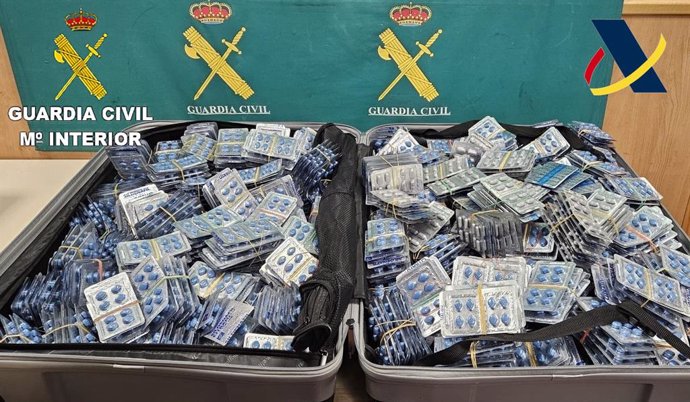 Els comprimits de Sildenafil confiscats a l'Aeroport de Barcelona