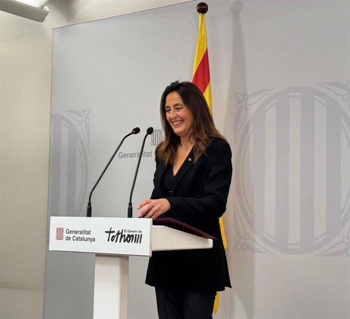 La consellera Esther Niubó este viernes en la rueda de prensa