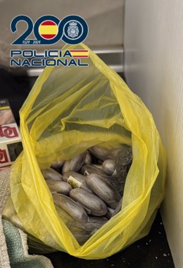 Droga intervenida en una operación policial en Málaga