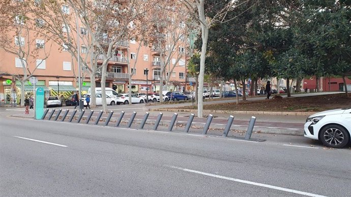 Imagen del servicio de BiciPalma vacío en febrero de 2025