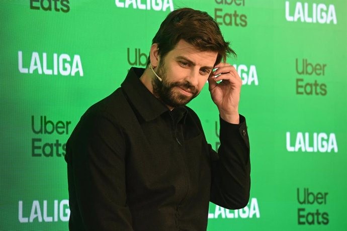 Gerard Piqué durante la presentación de la nueva campaña de 'Uber Eats', 05 de febrero de 2025, en Madrid (España).