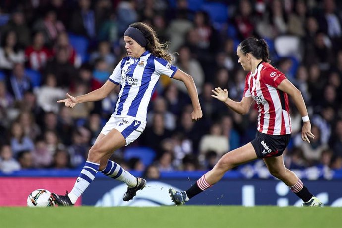 Imagen del Real Sociedad-Athletic Club de la Liga F 24-25 disputado en el Reale Arena de San Sebastián