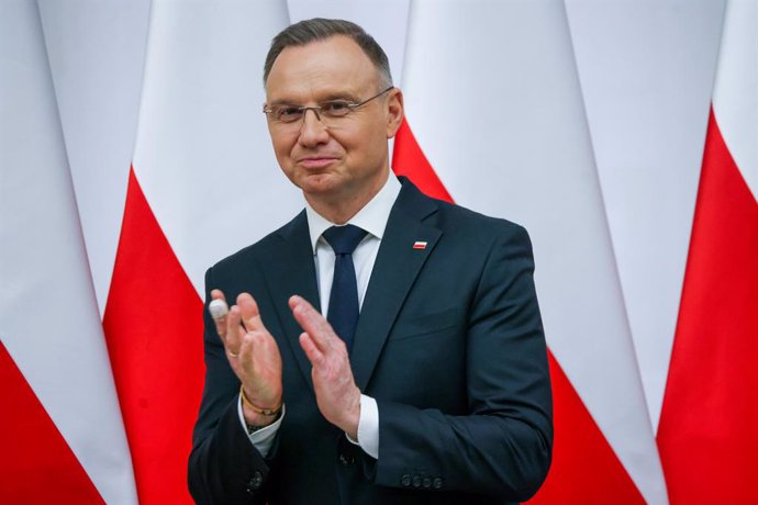 February 7, 2025, Krakow, Poland: Andrzej Duda, President of the Republic of Poland, attends the award ceremony for contribution in the development of transport in Poland. Krakow, Poland on February 7th, 2025.