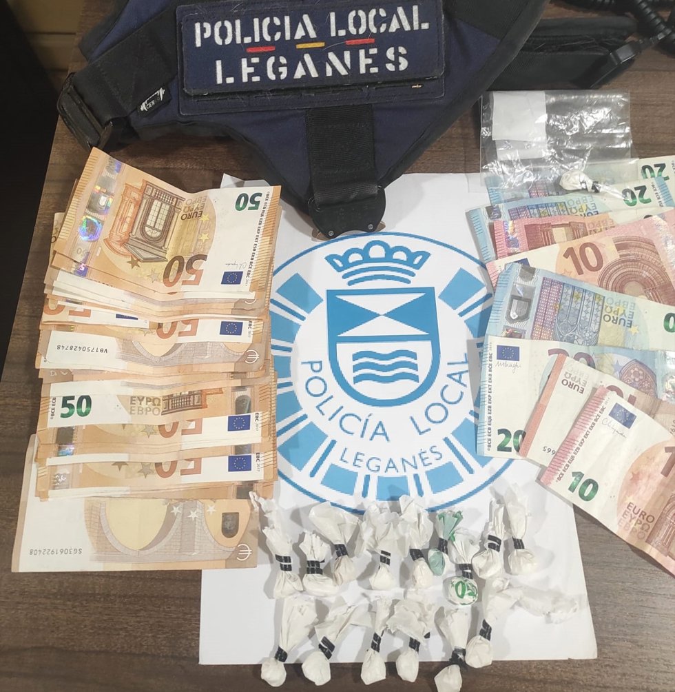 Detenido un hombre que trapicheaba con drogas en Leganés