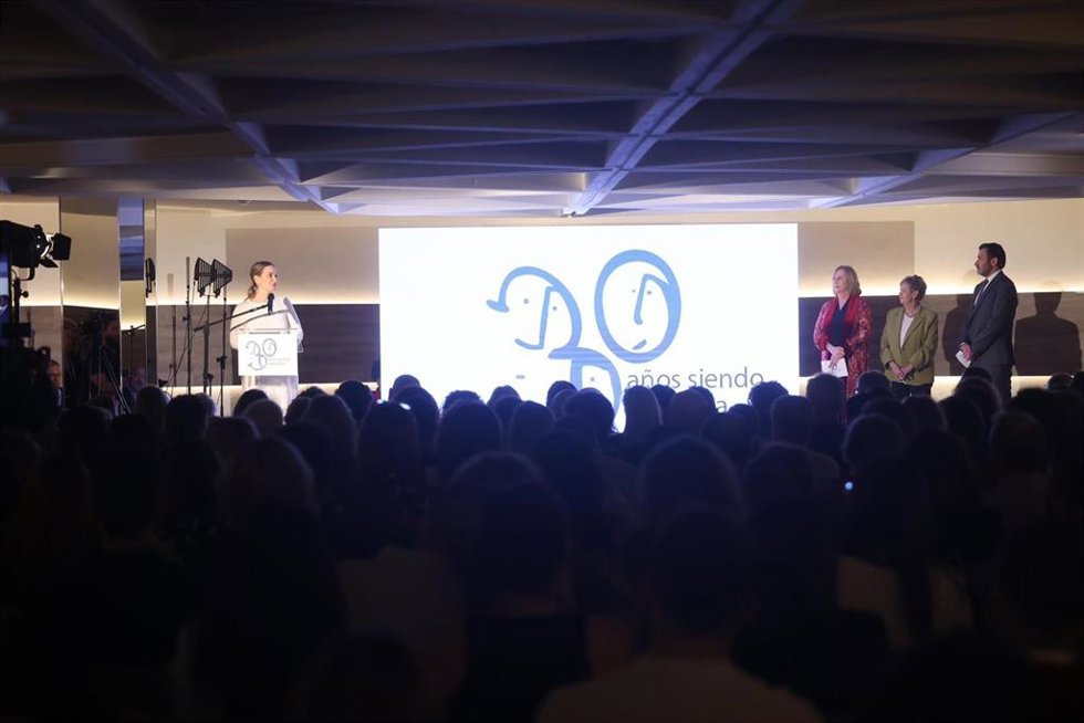 La presidenta del Govern, Marga Prohens, durante el acto de celebración del 30 aniversario de Amadiba