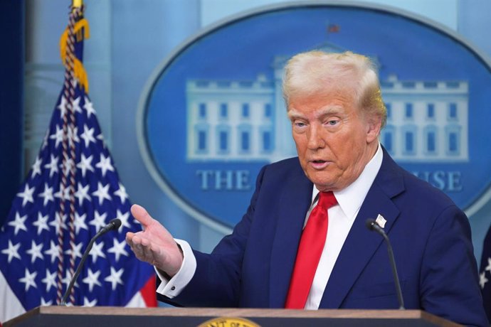 30 January 2025, US, Washington: US President Donald Trump speaks during a press conference at the White House. Photo: Lenin Nolly/SOPA Images via ZUMA Press Wire/dpa