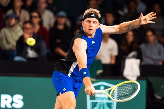 Archivo - Alejandro DAVIDOVICH FOKINA (ESP) during the Qualifying of the Rolex Paris Masters 2024, ATP Masters 1000 tennis tournament on 27 October 2024 at Accor Arena in Paris, France - Photo Alexandre Martins / DPPI