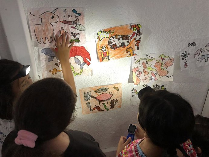 Alumnado en el campamento de cine de animacion de La Térmica de la Diputación de Málaga.