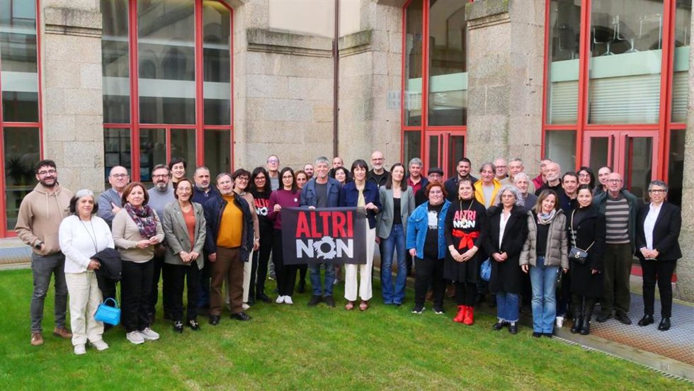 La portavoz nacional del BNG, Ana Pontón, en el Parlamento Aberto organizado por el BNG en el Parlamento de Galicia.