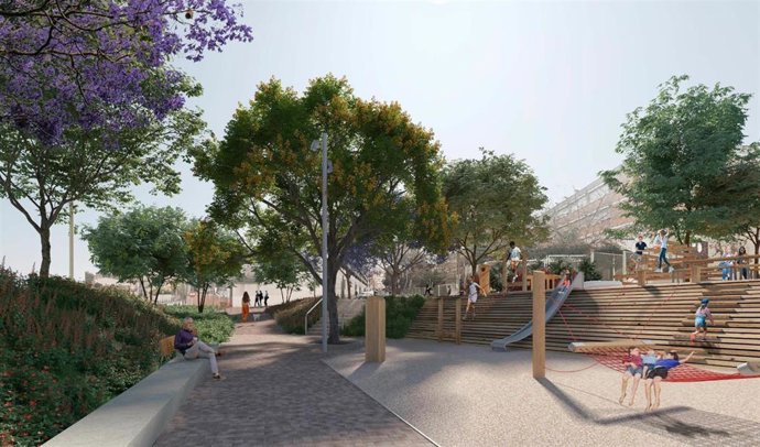 El Ayuntamiento de Barcelona inicia las obras para dos espacios pacificados en el Turó de la Peira