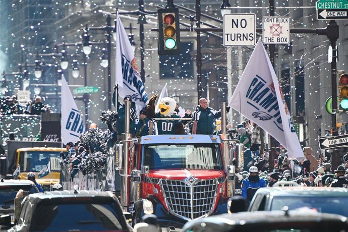 Los Philadelphia Eagles celebrar el título de la Super Bowl
