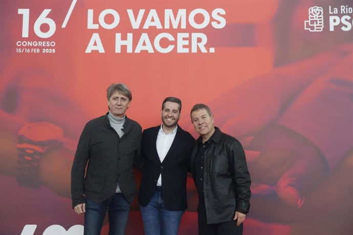Carlos Martínez participa junto a Page en el  16 Congreso del PSOE de La Rioja para arropar a Javier García como nuevo secretario general de los socialistas riojanos