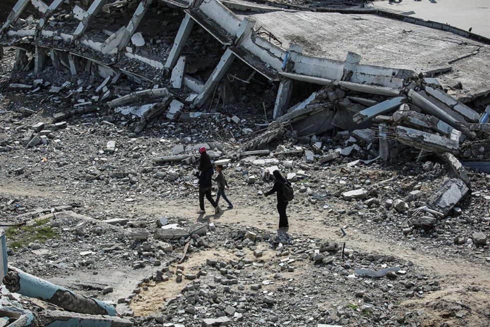 Imagen de archivo de palestinos en la Franja de Gaza
