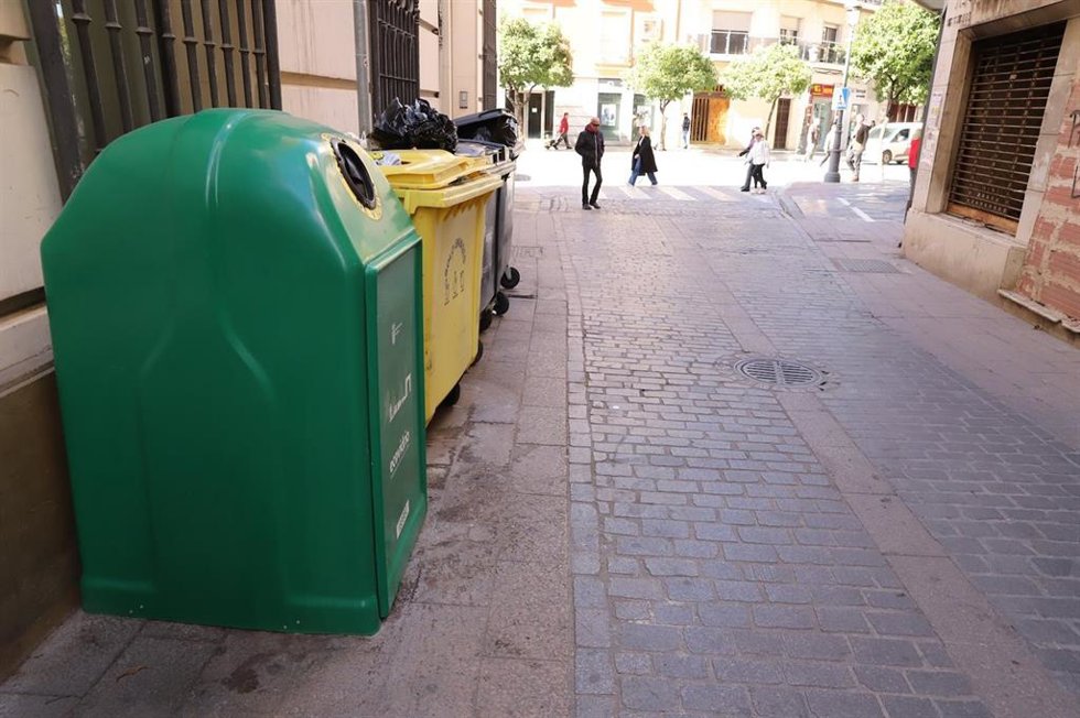 Contenedor de vidrio.