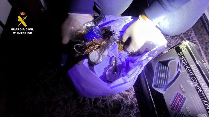 Imagen de los artículos robados en Málaga.