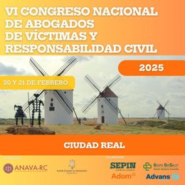 Cartel del VI Congreso Nacional de Abogados de Víctimas y Responsabilidad Civil.