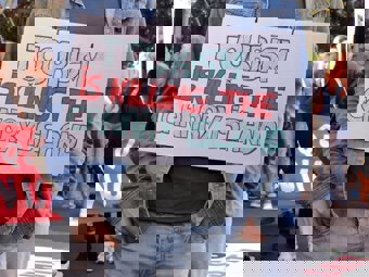 Manifestantes acuden a la convocatoria de 'Canaria