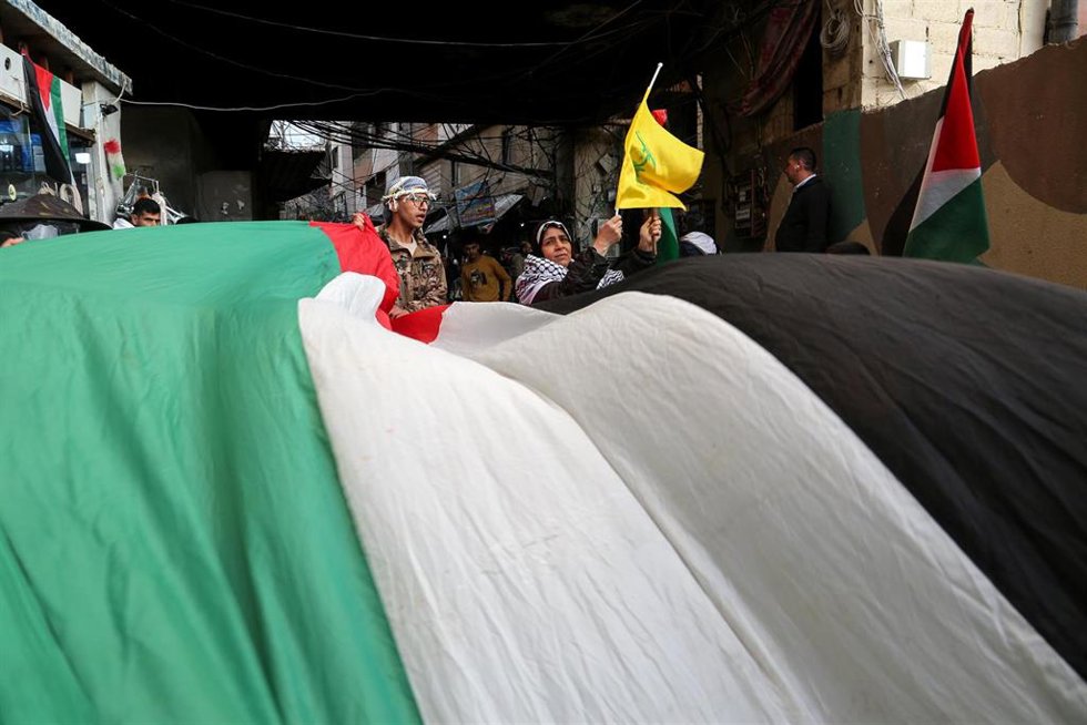 Simpatizantes de Hezbolá en Líbano 