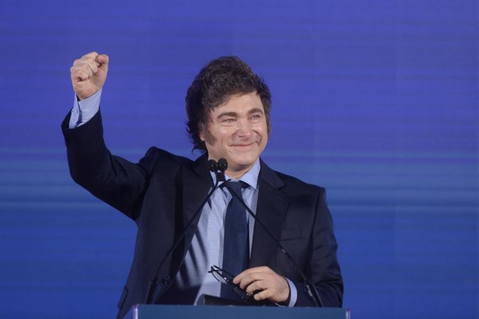 Archivo - 15 de dezembro de 2024, Itália: Foto IPP/Marco Mattei.Rome 15/127204.Atreju 2024.Na foto Javier Milei - presidente da Argentina.