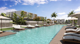 Piscina de la promoción Oase de AEDAS Homes en la 