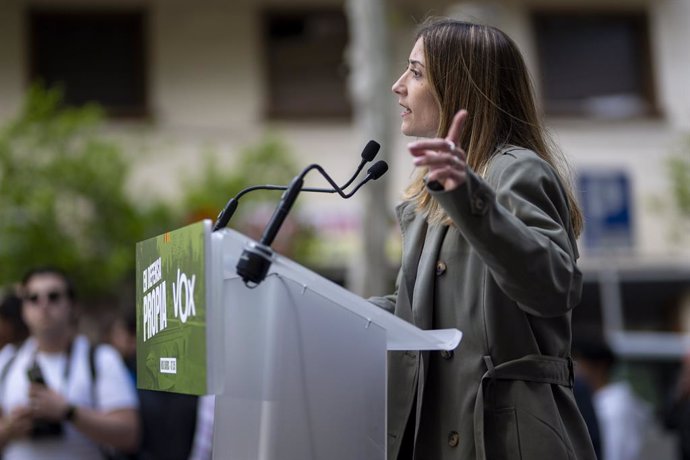 Archivo - La diputada de Vox al Parlament Júlia Calvet 