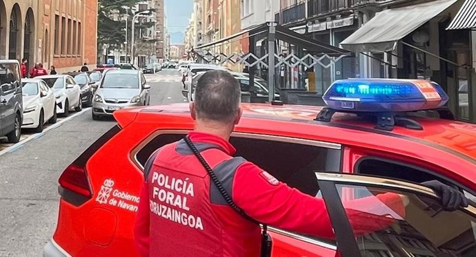 Vehículo de la Policía Foral.