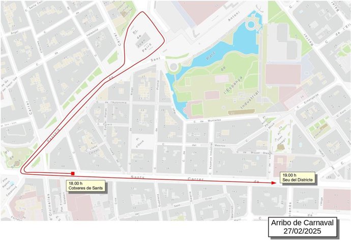 La rúa del Carnaval de Barcelona 2025 recorrerá las calles del barrio de Sants