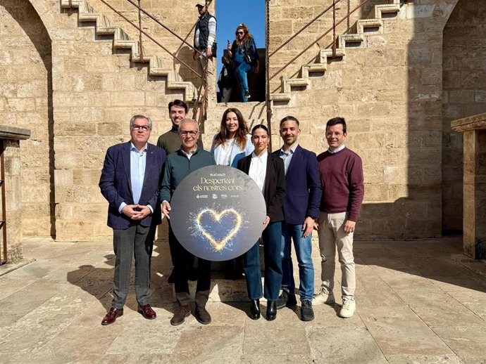 Presentación del espectáculo de la 'Crida' de las Fallas 2025