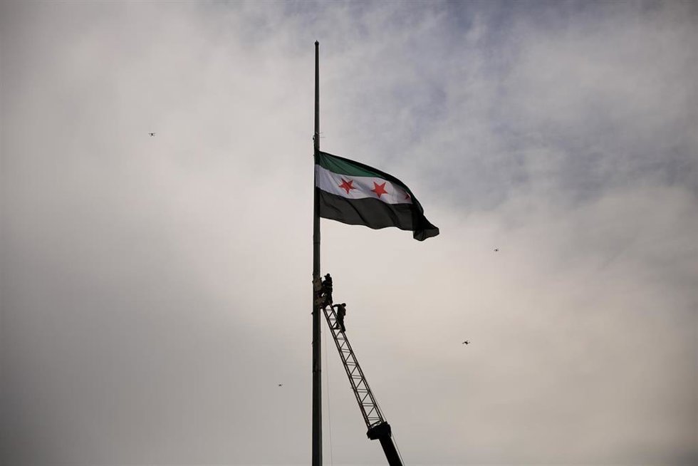 Archivo - March 15, 2021: Idlib, Syria. 15 March 2021. A major demonstration takes place in the in the opposition-held Syrian city of Idlib on the tenth anniversary of the outbreak of the Syrian revolution. Officials of the opposition's Syrian Salvation