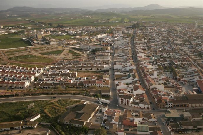 Archivo - Vista aérea de Campillos