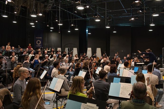 Ensayo de la orquesta sinfónica de Baleares.