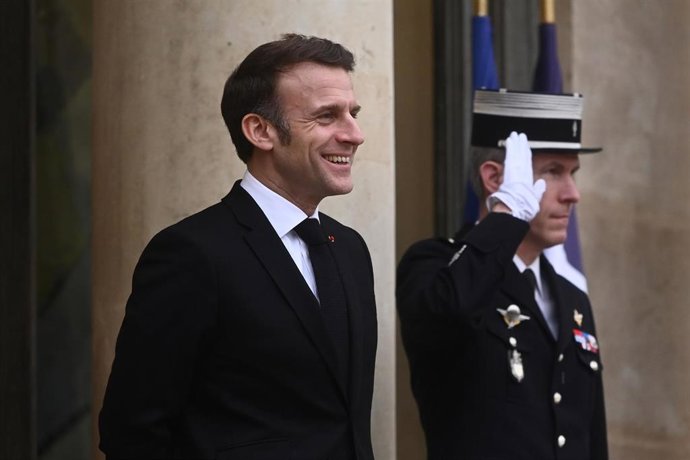El presidente de Francia, Emmanuel Macron, en el Palacio del Elíseo