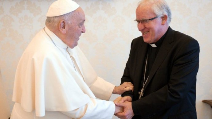 El arzobispo de Sevilla con el papa