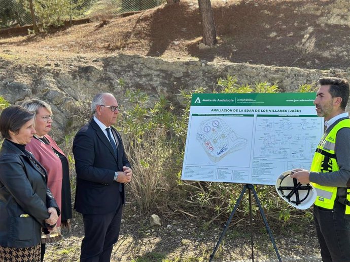 Colocación de la primera piedra de la ampliación de la EDAR de Los Villares.