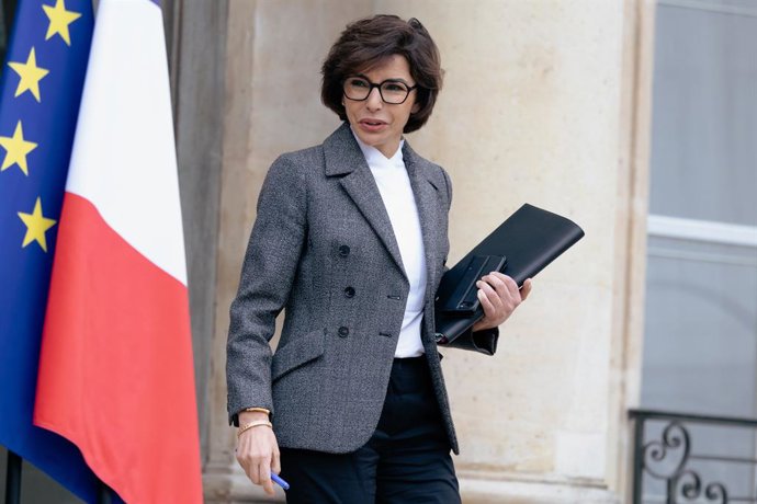 February 5, 2025, Paris, France, France: Weekly cabinet meeting at the Elysee palace - French Minister of Culture Rachida Dati POLITIQUE, CONSEIL DES MINISTRES.