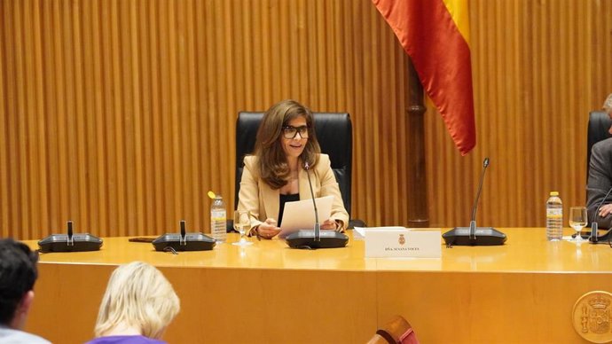 Archivo - La presidenta de Adigital, Susana Voces, en la sesión de la Comisión de Economía del Congreso de los Diputados, a 17 de febrero de 2025 en Madrid (España).