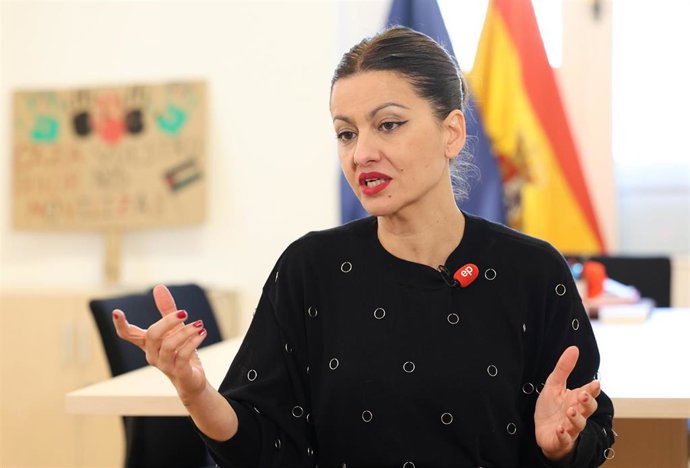 Archivo - La ministra de Juventud e Infancia, Sira Rego, durante una entrevista para Europa Press, a 23 de diciembre de 2024, en Madrid (España). 